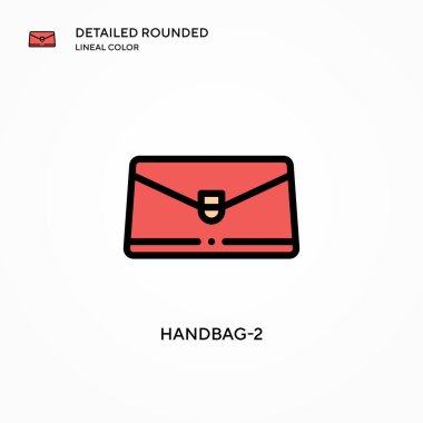 Çanta-2 vektör simgesi. Modern vektör illüstrasyon kavramları. Düzenlemesi ve kişiselleştirmesi kolay.