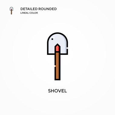 Kürek vektör simgesi. Modern vektör illüstrasyon kavramları. Düzenlemesi ve kişiselleştirmesi kolay.