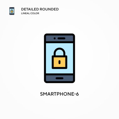 Akıllı Telefon-6 vektör simgesi. Modern vektör illüstrasyon kavramları. Düzenlemesi ve kişiselleştirmesi kolay.