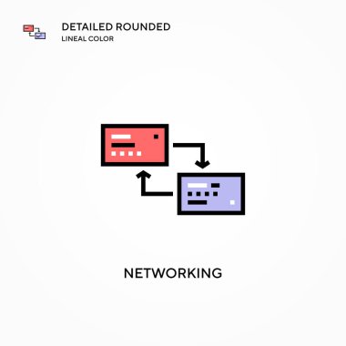 Ağ vektör simgesi. Modern vektör illüstrasyon kavramları. Düzenlemesi ve kişiselleştirmesi kolay.
