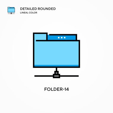 Dizin-14 vektör simgesi. Modern vektör illüstrasyon kavramları. Düzenlemesi ve kişiselleştirmesi kolay.