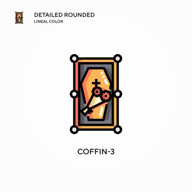 Tabut-3 vektör simgesi. Modern vektör illüstrasyon kavramları. Düzenlemesi ve kişiselleştirmesi kolay.