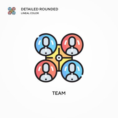 Takım vektör ikonu. Modern vektör illüstrasyon kavramları. Düzenlemesi ve kişiselleştirmesi kolay.