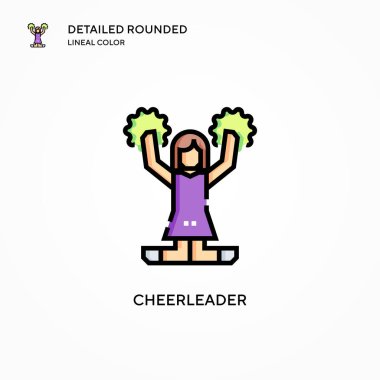 Cheerleader vector icon. Modern vector illustration concepts. Easy to edit and customize. clipart