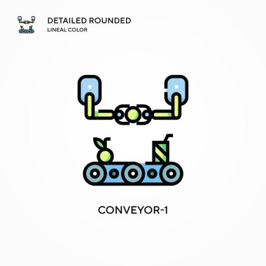 Taşıyıcı-1 vektör simgesi. Modern vektör illüstrasyon kavramları. Düzenlemesi ve kişiselleştirmesi kolay.