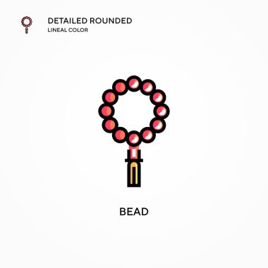 Boncuk vektör simgesi. Modern vektör illüstrasyon kavramları. Düzenlemesi ve kişiselleştirmesi kolay.
