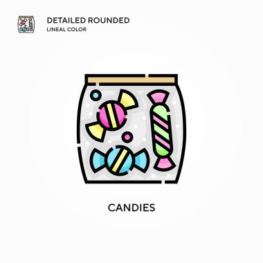 Şekerleme vektör simgesi. Modern vektör illüstrasyon kavramları. Düzenlemesi ve kişiselleştirmesi kolay.