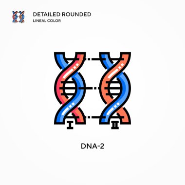 DNA-2 vektör simgesi. Modern vektör illüstrasyon kavramları. Düzenlemesi ve kişiselleştirmesi kolay.