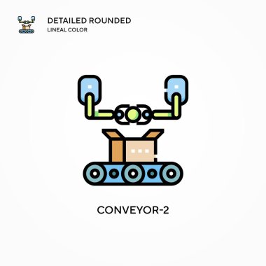 Taşıyıcı-2 vektör simgesi. Modern vektör illüstrasyon kavramları. Düzenlemesi ve kişiselleştirmesi kolay.