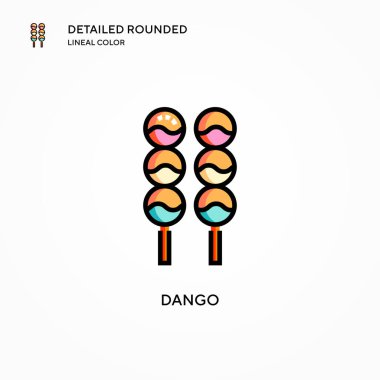 Dango vektör simgesi. Modern vektör illüstrasyon kavramları. Düzenlemesi ve kişiselleştirmesi kolay.