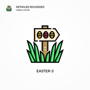 Paskalya-3 vektör simgesi. Modern vektör illüstrasyon kavramları. Düzenlemesi ve kişiselleştirmesi kolay.