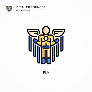 Vektör simgesini uçur. Modern vektör illüstrasyon kavramları. Düzenlemesi ve kişiselleştirmesi kolay.