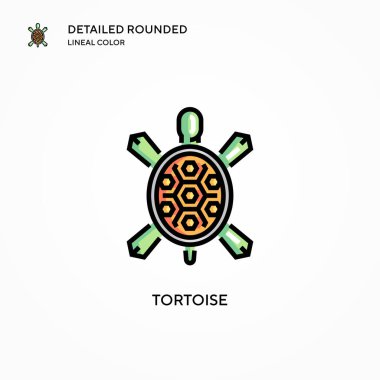 Kaplumbağa vektör simgesi. Modern vektör illüstrasyon kavramları. Düzenlemesi ve kişiselleştirmesi kolay.