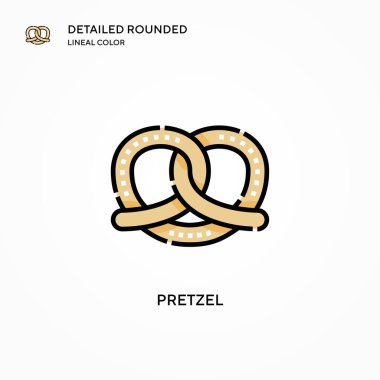 Simit vektör simgesi. Modern vektör illüstrasyon kavramları. Düzenlemesi ve kişiselleştirmesi kolay.