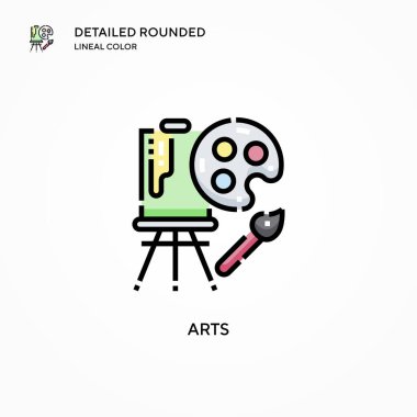 Sanat vektör simgesi. Modern vektör illüstrasyon kavramları. Düzenlemesi ve kişiselleştirmesi kolay.