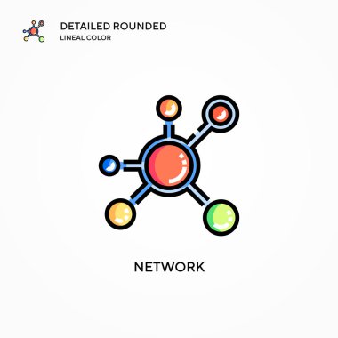 Ağ vektör simgesi. Modern vektör illüstrasyon kavramları. Düzenlemesi ve kişiselleştirmesi kolay.