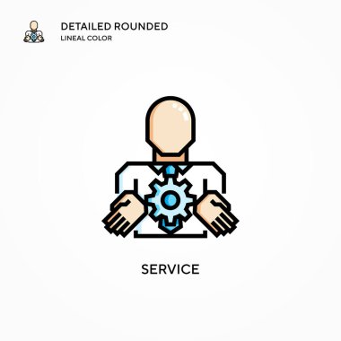 Servis vektör simgesi. Modern vektör illüstrasyon kavramları. Düzenlemesi ve kişiselleştirmesi kolay.