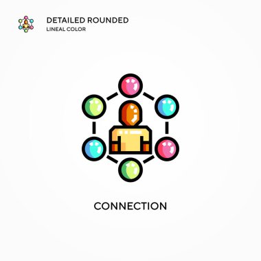 Bağlantı vektör simgesi. Modern vektör illüstrasyon kavramları. Düzenlemesi ve kişiselleştirmesi kolay.