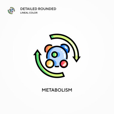 Metabolizma vektör simgesi. Modern vektör illüstrasyon kavramları. Düzenlemesi ve kişiselleştirmesi kolay.