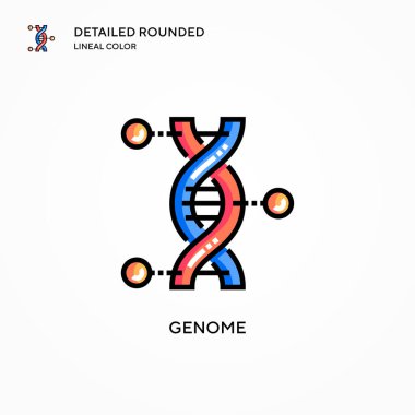 Genom vektör simgesi. Modern vektör illüstrasyon kavramları. Düzenlemesi ve kişiselleştirmesi kolay.