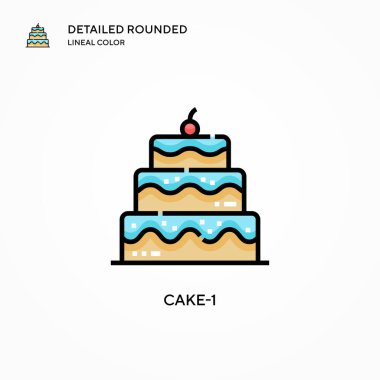 Kek-1 vektör simgesi. Modern vektör illüstrasyon kavramları. Düzenlemesi ve kişiselleştirmesi kolay.