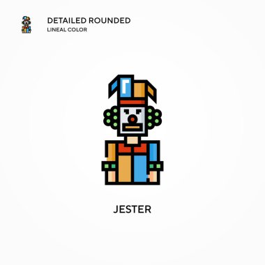 Soytarı vektör simgesi. Modern vektör illüstrasyon kavramları. Düzenlemesi ve kişiselleştirmesi kolay.