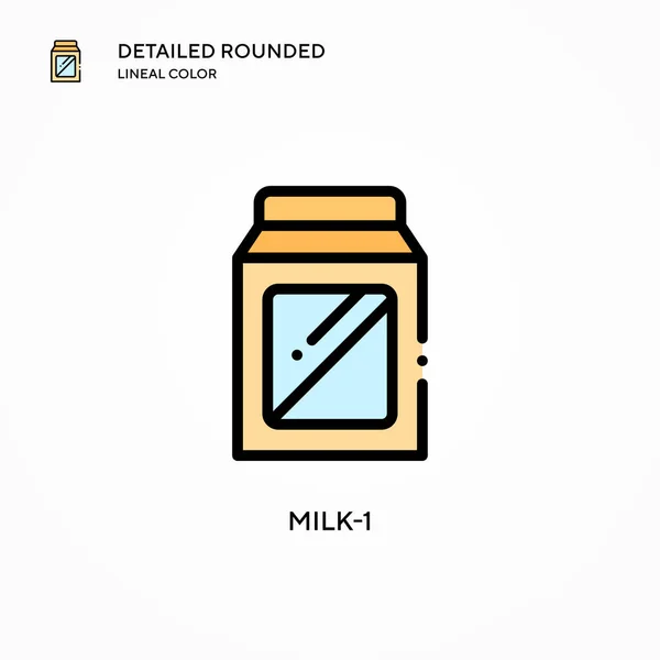 Milk 1ベクトルアイコン 現代のベクトル図の概念 編集とカスタマイズが簡単 — ストックベクタ