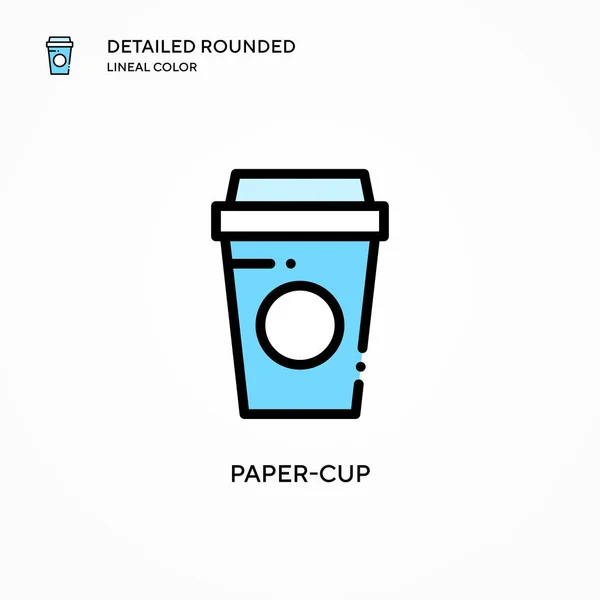 Icono Vector Taza Papel Conceptos Modernos Ilustración Vectorial Fácil Editar — Vector de stock