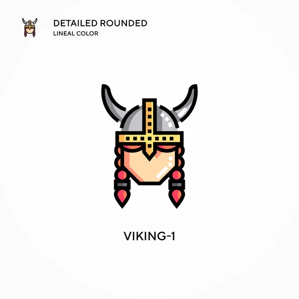 Viking Icono Vector Conceptos Modernos Ilustración Vectorial Fácil Editar Personalizar — Archivo Imágenes Vectoriales