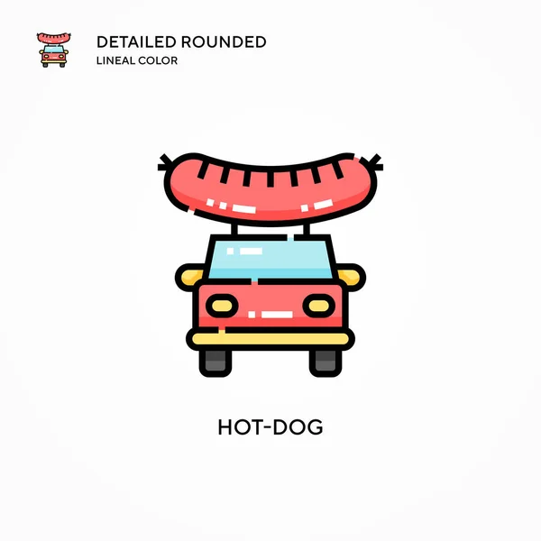 Icona Vettoriale Degli Hot Dog Concetti Moderni Illustrazione Vettoriale Facile — Vettoriale Stock