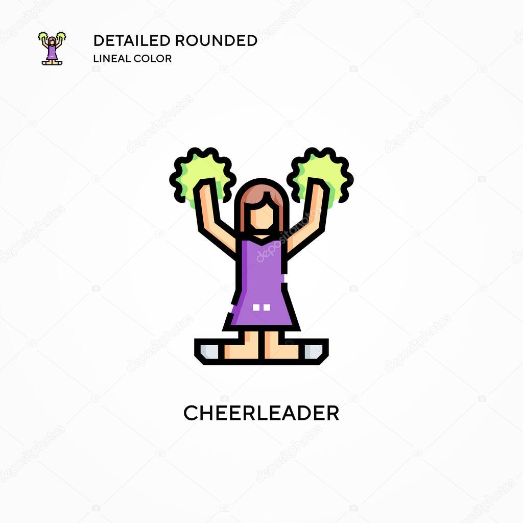 Cheerleader vector icon. Modern vector illustration concepts. Easy to edit and customize.
