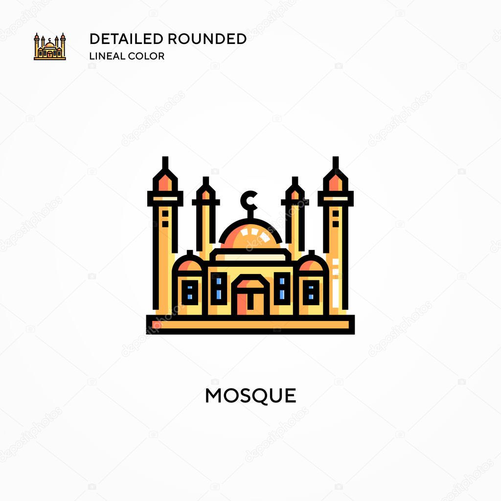 Mosque vector icon. Modern vector illustration concepts. Easy to edit and customize.
