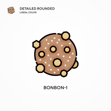 Bonbon-1 vektör simgesi. Modern vektör illüstrasyon kavramları. Düzenlemesi ve kişiselleştirmesi kolay.