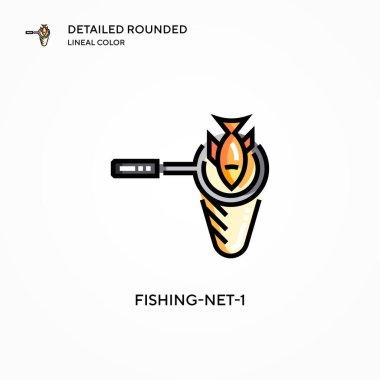 Balık- ağ-1 vektör simgesi. Modern vektör illüstrasyon kavramları. Düzenlemesi ve kişiselleştirmesi kolay.