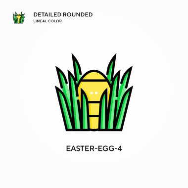 Paskalya yumurtası-4 vektör simgesi. Modern vektör illüstrasyon kavramları. Düzenlemesi ve kişiselleştirmesi kolay.