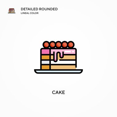 Kek vektör simgesi. Modern vektör illüstrasyon kavramları. Düzenlemesi ve kişiselleştirmesi kolay.
