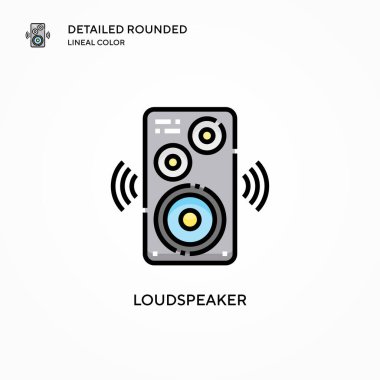 Hoparlör vektör simgesi. Modern vektör illüstrasyon kavramları. Düzenlemesi ve kişiselleştirmesi kolay.