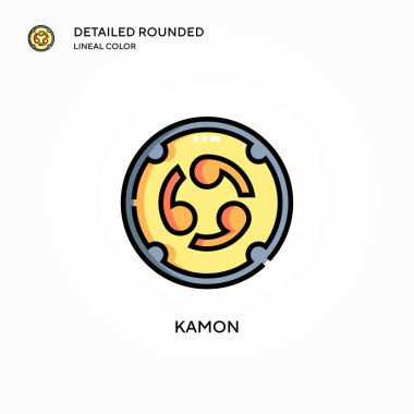 Kamon vektör simgesi. Modern vektör illüstrasyon kavramları. Düzenlemesi ve kişiselleştirmesi kolay.
