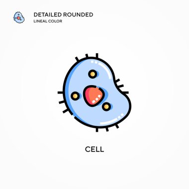Hücre vektör simgesi. Modern vektör illüstrasyon kavramları. Düzenlemesi ve kişiselleştirmesi kolay.