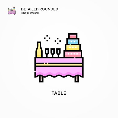 Tablo vektör simgesi. Modern vektör illüstrasyon kavramları. Düzenlemesi ve kişiselleştirmesi kolay.