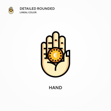 El vektör simgesi. Modern vektör illüstrasyon kavramları. Düzenlemesi ve kişiselleştirmesi kolay.