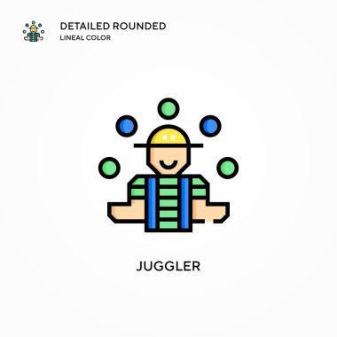 Hokkabaz vektör simgesi. Modern vektör illüstrasyon kavramları. Düzenlemesi ve kişiselleştirmesi kolay.