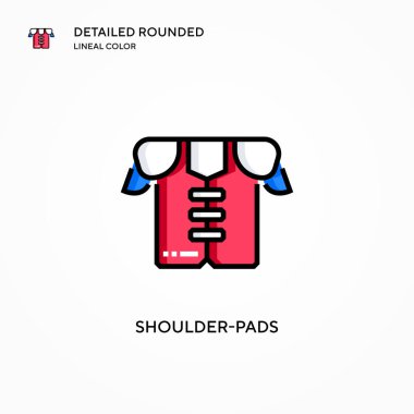 Omuz yastığı vektör ikonu. Modern vektör illüstrasyon kavramları. Düzenlemesi ve kişiselleştirmesi kolay.