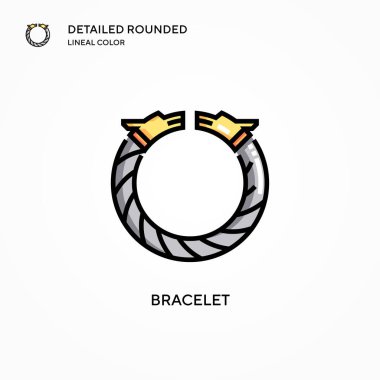 Bileklik vektör simgesi. Modern vektör illüstrasyon kavramları. Düzenlemesi ve kişiselleştirmesi kolay.