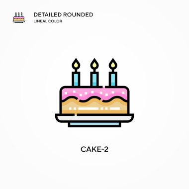 Kek-2 vektör simgesi. Modern vektör illüstrasyon kavramları. Düzenlemesi ve kişiselleştirmesi kolay.