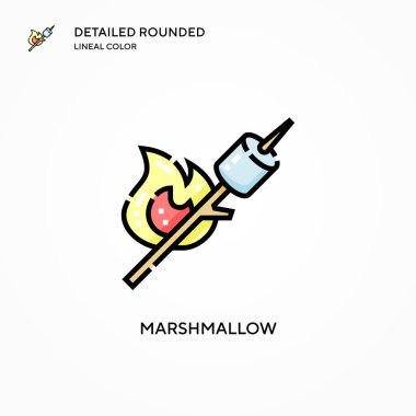 Marshmallow vector icon. Modern vector illustration concepts. Easy to edit and customize. clipart