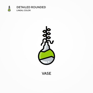 Vazo vektör simgesi. Modern vektör illüstrasyon kavramları. Düzenlemesi ve kişiselleştirmesi kolay.