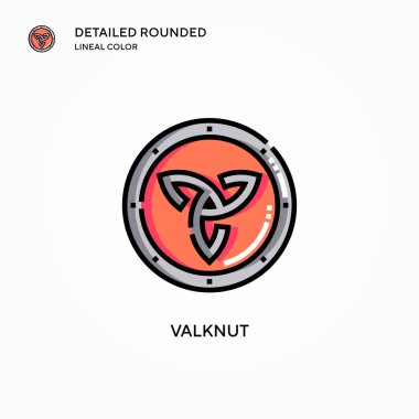 Valknut vektör simgesi. Modern vektör illüstrasyon kavramları. Düzenlemesi ve kişiselleştirmesi kolay.