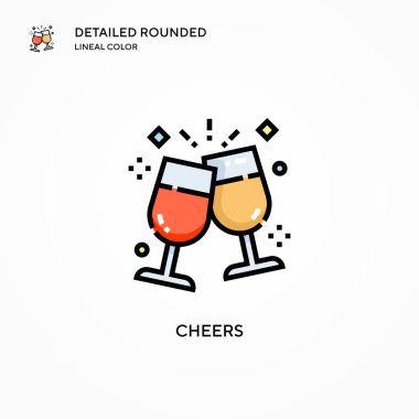 Şerefe vektör ikonu. Modern vektör illüstrasyon kavramları. Düzenlemesi ve kişiselleştirmesi kolay.