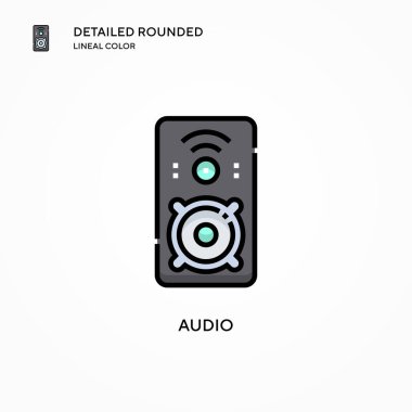 Ses vektör simgesi. Modern vektör illüstrasyon kavramları. Düzenlemesi ve kişiselleştirmesi kolay.